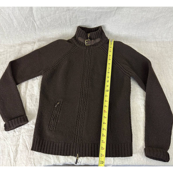 Ralph Lauren Lamb's Wool Long Sleeve Brown Turtleneck Sweater Size S - Picture 9 of 9